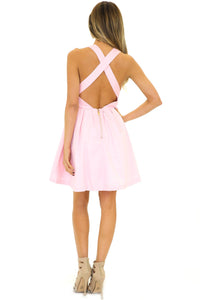 HELENA CUTOUT BABYDOLL DRESS  - Rose - Haute & Rebellious