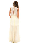 BECKA EMBELLISHED NECK MAXI - Pale Yellow - Haute & Rebellious