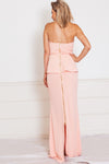 Peplum Sleeveless Maxi Dress - Blush