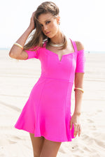 Belinda Off-Shoulder Flair Dress - Haute & Rebellious