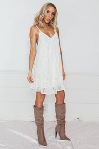Marbella Lace Sun Dress - Natural