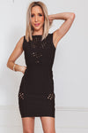 Bodycon Bandage Mini Dress - Black