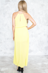 Pleated Slit Flowy Maxi Dress - Haute & Rebellious