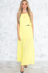 Pleated Slit Flowy Maxi Dress - Haute & Rebellious