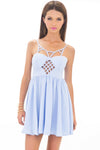 CLAIRE CHAMBRAY CUTOUT DRESS - Haute & Rebellious