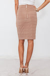 Bandage Pencil Skirt - Taupe