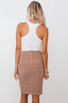 Bandage Pencil Skirt - Taupe