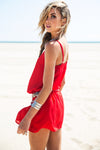 Gela Spaghetti Strap Camisole Dress - Red - Haute & Rebellious