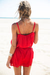 Gela Spaghetti Strap Camisole Dress - Red - Haute & Rebellious
