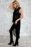High-Low Sleeveless Chiffon Top - Haute & Rebellious