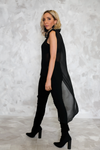 High-Low Sleeveless Chiffon Top - Haute & Rebellious