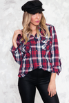 Plaid Button-Up Shirt