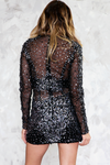 Sequin Mini Dress - Black