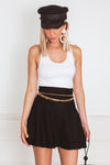 Flare Mini Skirt - Black