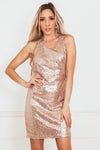 Sleeveless Sequin Mini Dress