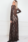 Elegant Gown with Lace & Sequins