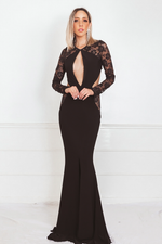 Gorgeous Full Length Dress with Lace Detail