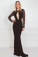 Gorgeous Full Length Dress with Lace Detail