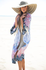 Aria Floral Fringe Kimono - Haute & Rebellious