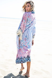 Aria Floral Fringe Kimono - Haute & Rebellious