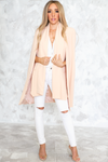 Modern Cape Blazer - Blush - Haute & Rebellious