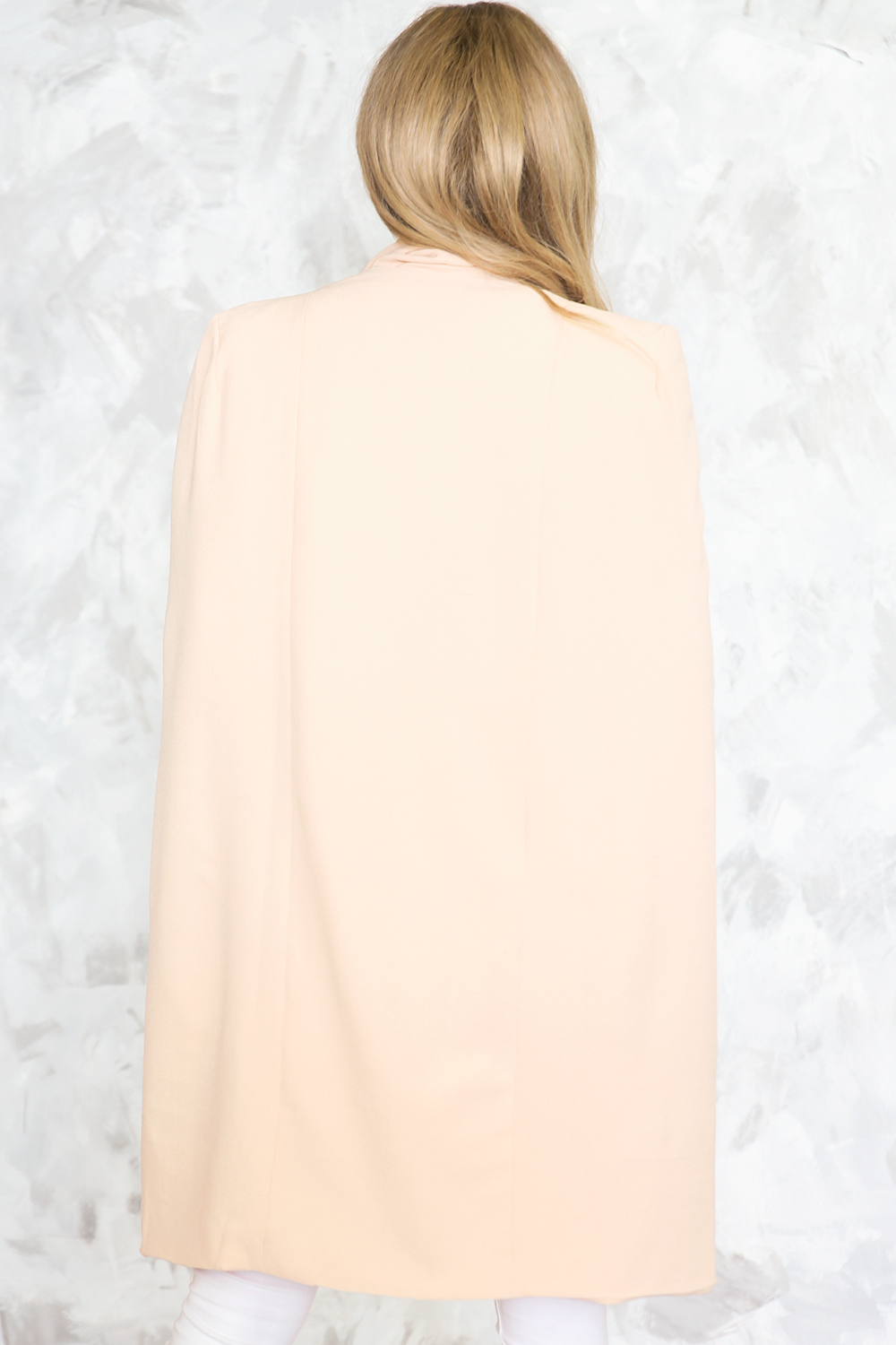 Modern Cape Blazer Blush