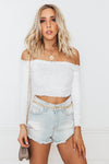 Light Wash Denim Shorts with Distressing