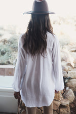 Sabrine Lace-Up Blouse - White - Haute & Rebellious