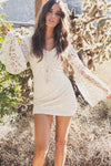 Miya Lace Bell Sleeve Dress - Ivory - Haute & Rebellious
