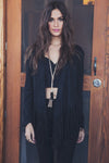 Suede Jacket with Fringe