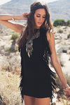 Mila Fringe Sweater Dress - Haute & Rebellious