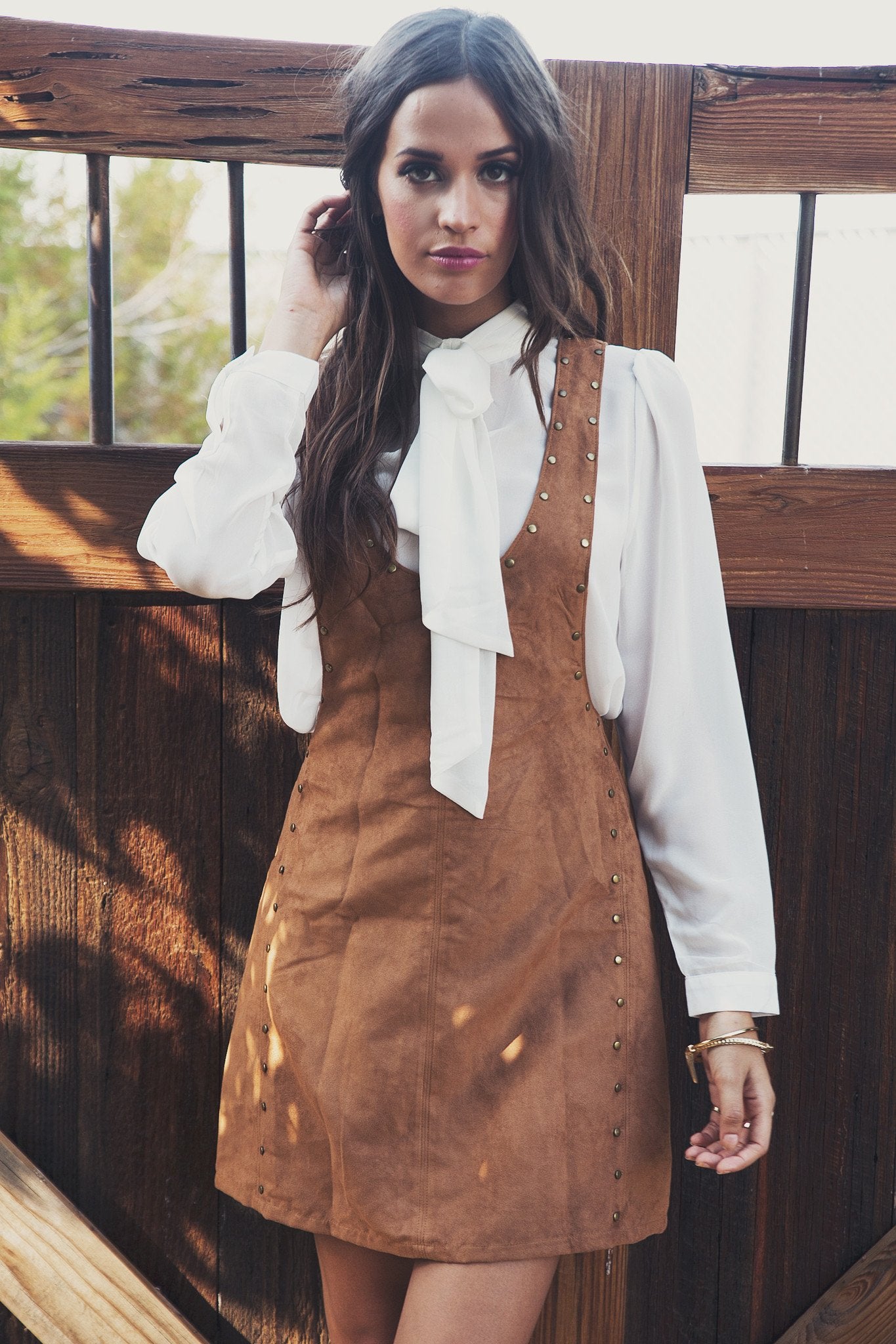 overall brown dress Honey Plus Size Plaid Wide Strap Overall Dress SavvyRoseBoutique