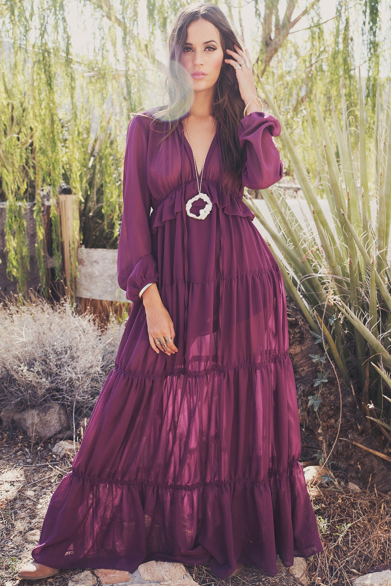 Estelle Tiered Ruffle Maxi Dress - Haute & Rebellious