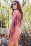 Akela Suede Fringe Dress - Haute & Rebellious