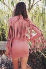 Akela Suede Fringe Dress - Haute & Rebellious