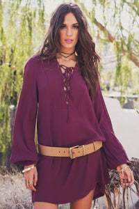 Lilah Flowy Lace-Up Tunic /// Only 1-S Left /// - Haute & Rebellious