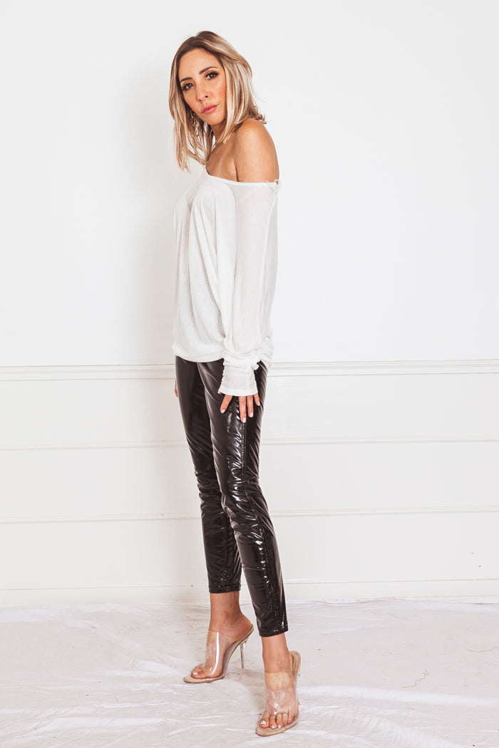 Jersey Dolman Sleeve Tee - White