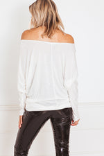 Jersey Dolman Sleeve Tee - White