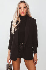Long Sleeve Ribbed Turtleneck - Black