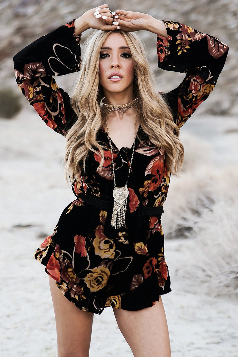 Burn Out My Heart Floral Print Romper /// Only 1-L Left /// - Haute & Rebellious