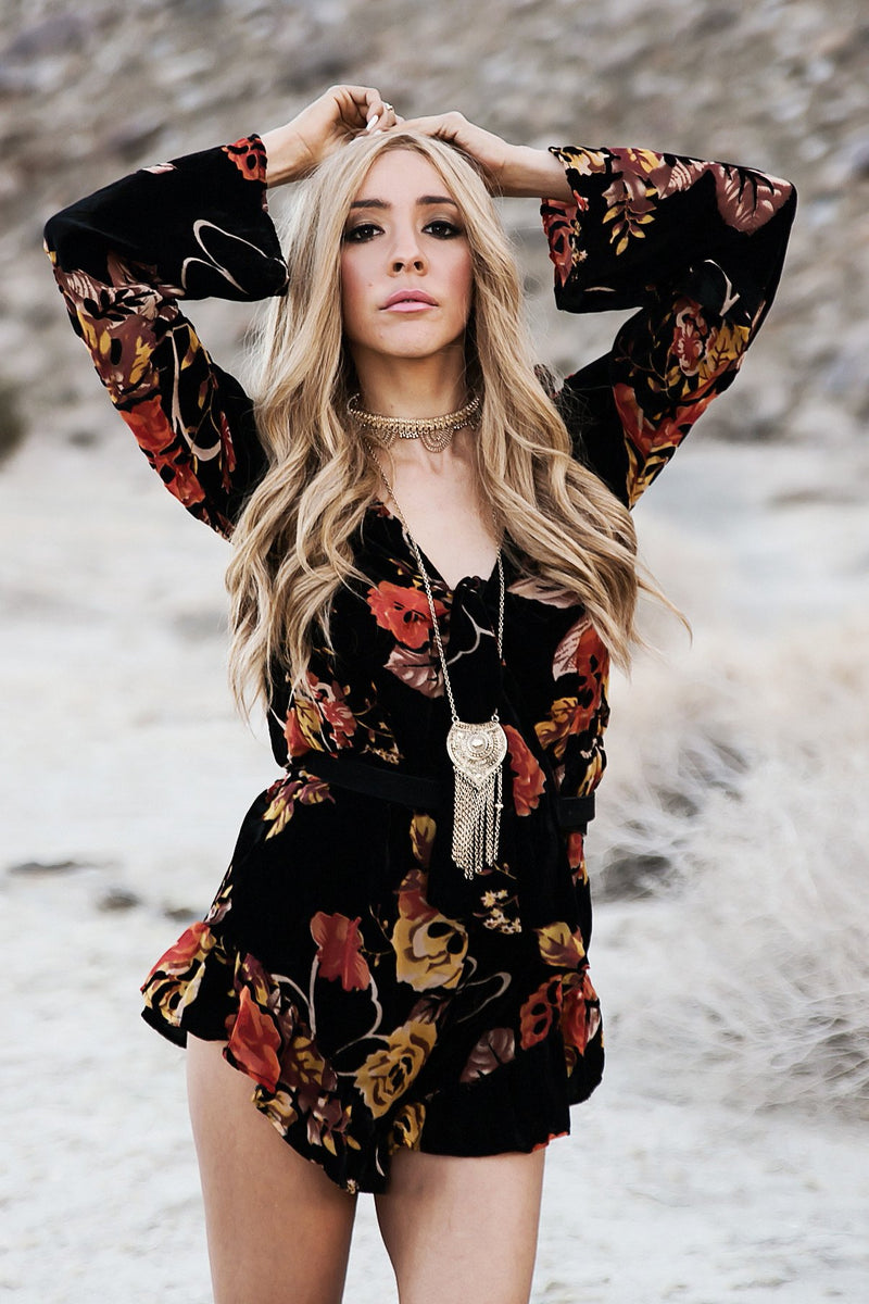 Burn Out My Heart Floral Print Romper /// Only 1-L Left /// - Haute & Rebellious