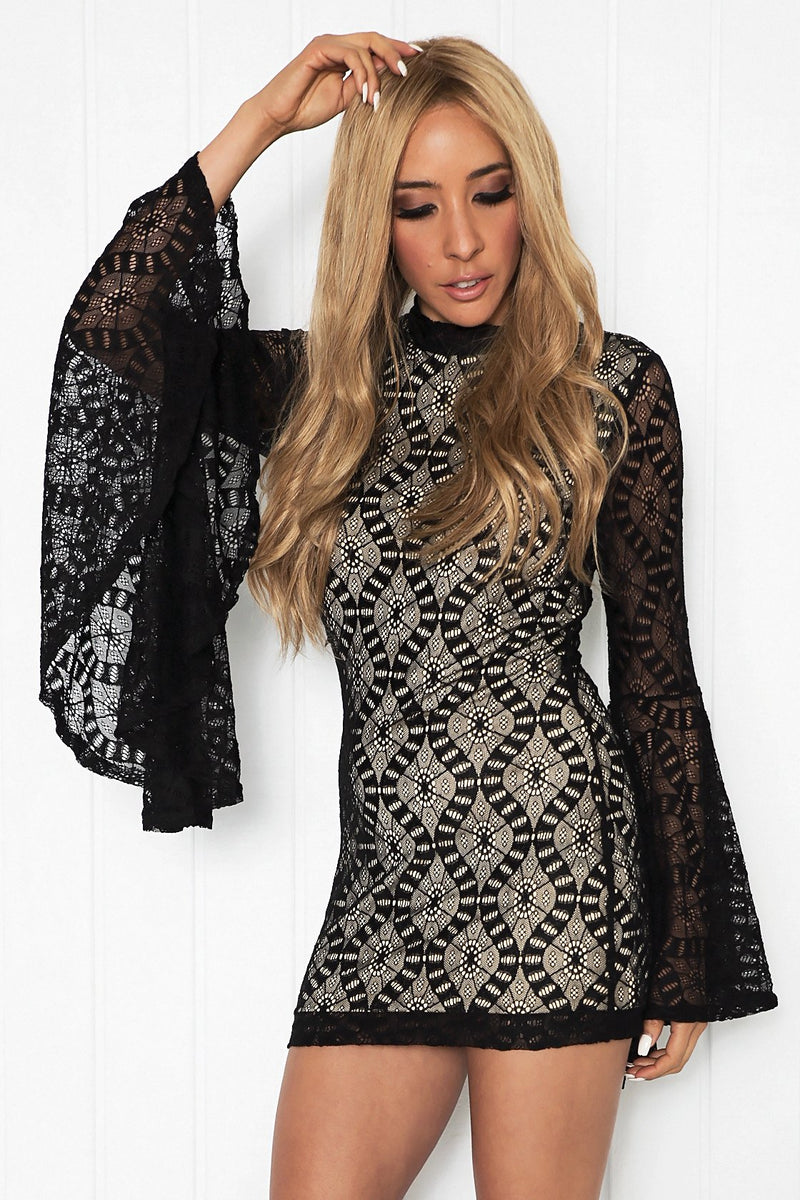Azaria Lace Bell Sleeve Dress /// ONLY 1-S LEFT/// - Haute & Rebellious