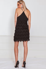 Sexy Layered Fringe Mini Dress