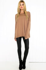 Suzanna Long Sleeve Top - Mocha - Haute & Rebellious