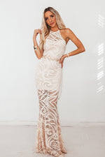 Lace Sleeveless Maxi Dress
