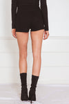 Shorts with Lace-Up Detail - Black