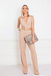 Sophisticated Jumpsuit with Lace-Up Detail