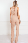 Sophisticated Jumpsuit with Lace-Up Detail