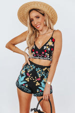 Festive Embroidery Crop Top