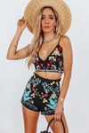 Festive Embroidery Crop Top